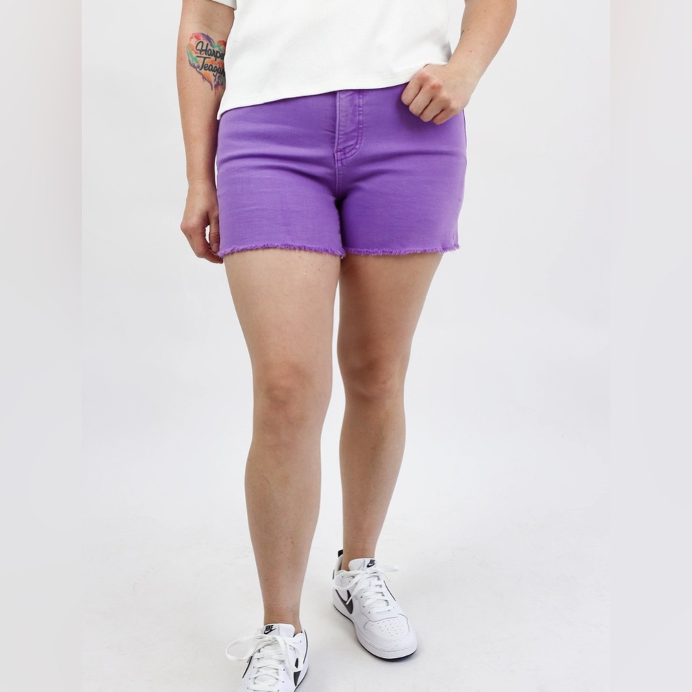 Ava & Viv Vibrant Purple Jean Shorts